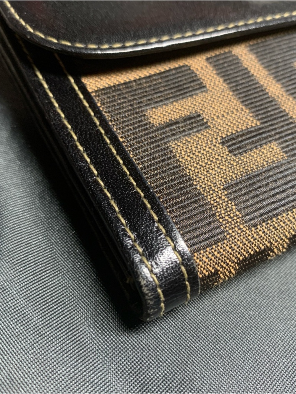 Fendi Zucca Canvas Bifold Wallet in Brown and Black - Picture 10 of 17